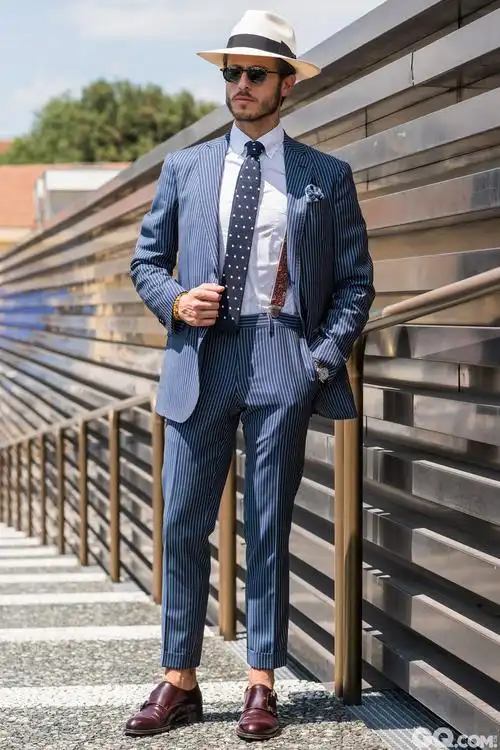 2016春夏佛罗伦萨街拍 晒出清爽西装