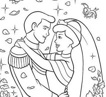 公主和王子在游玩的人物简笔画图片白雪公主简笔画