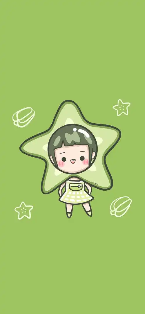 可爱手绘水果卡通人物手机壁纸_卡通_手机壁纸下载_美桌网