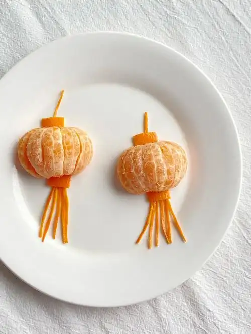 大橘大利简简单单水果摆盘灯笼造型