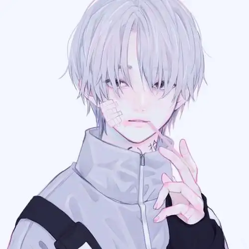 白发动漫男生头像