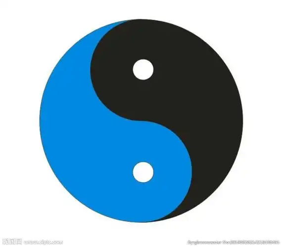 太极图八卦图矢量图片