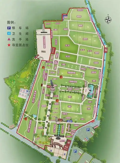 院山公墓升级园区导览图,选墓祭祀更方便