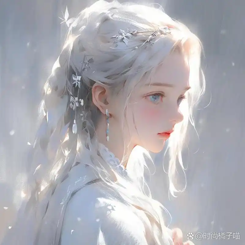女生头像|浪漫的白色头发