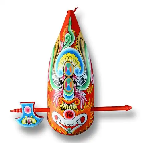 手工绘画京剧社火马勺戽脸谱面具装饰挂件中国脸谱