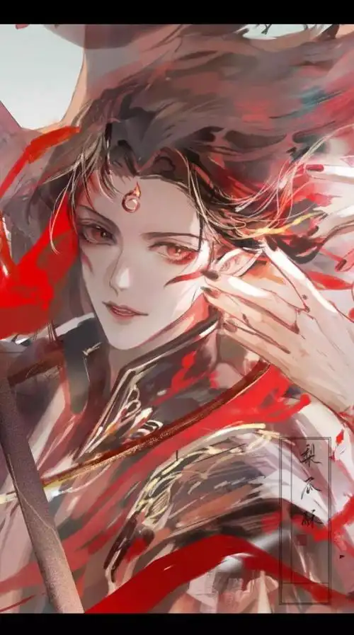 出单:红衣古风男