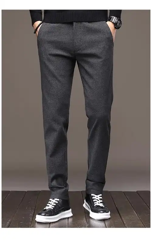 雅鹿休闲裤男2020秋季新品商务休闲男裤时尚百搭裤子直筒宽松长裤