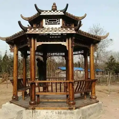 户外八角防腐木凉亭