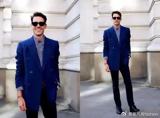 春季男士深蓝色商务休闲西装如何搭配既显高级又显时尚清爽年轻|深