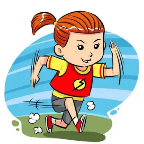 跑步的人简笔画卡通运动会