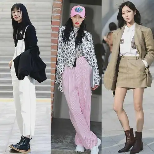 首尔街拍韩国女孩出街时髦穿搭