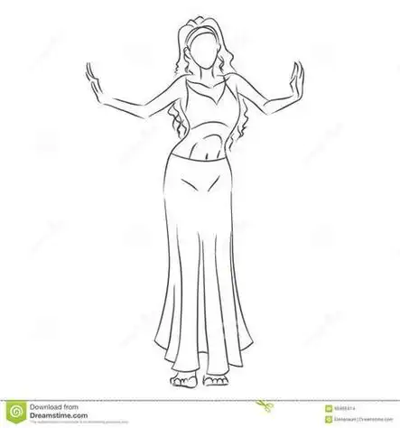 阿拉伯女人的简笔画