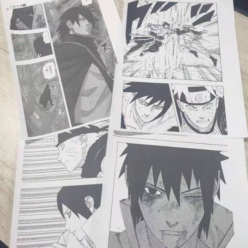 墙纸黑白漫画打印名侦探柯南咒术卧室宿舍墙贴日系漫画墙 火影忍者 a4