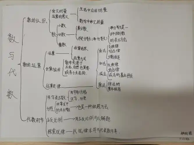 63班《数与代数》优秀思维导图