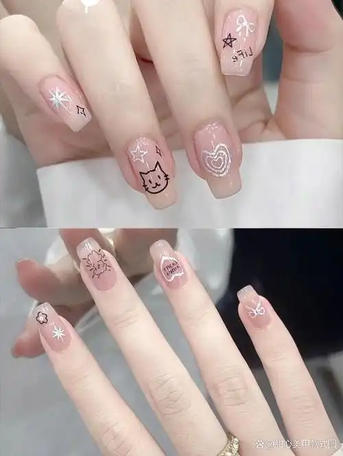 2024年可可爱爱的美甲,适合夏日学生党上班族通勤