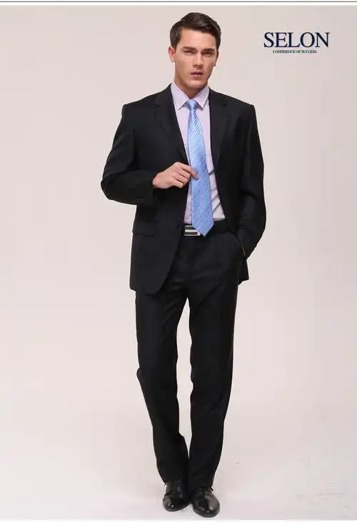 selon胜龙 男装 秋冬季新 商务职业正装休闲装藏青色修身西装上衣 b79