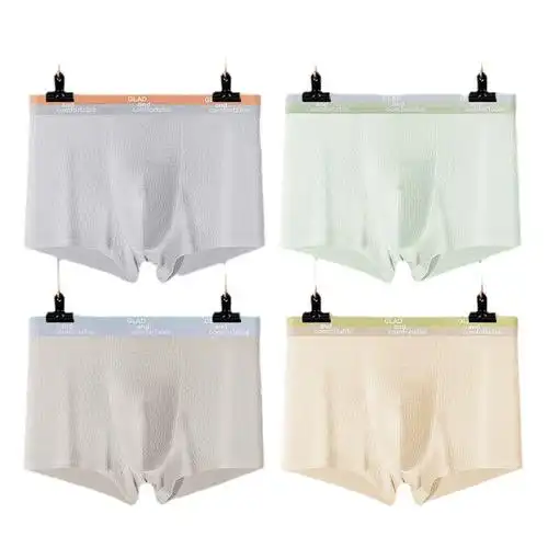 衩青少年透气运动平角短裤内裤中山纯棉7a级抑菌四角裤婴儿棉男士