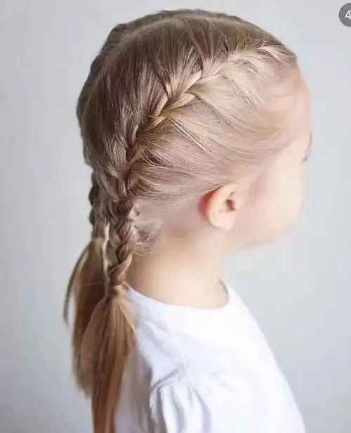 ins风小女孩编发 甜美可爱时尚_儿童发型 - 美发站