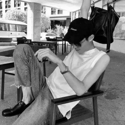 黑白头像深情男生霸气冷酷图片