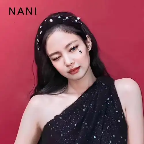 jennie同款蝴蝶蝴蝶结结发箍女外出百搭花朵镶钻发饰