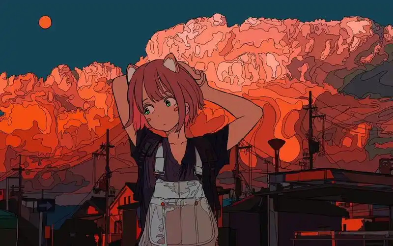 可爱日系少女高清桌面壁纸