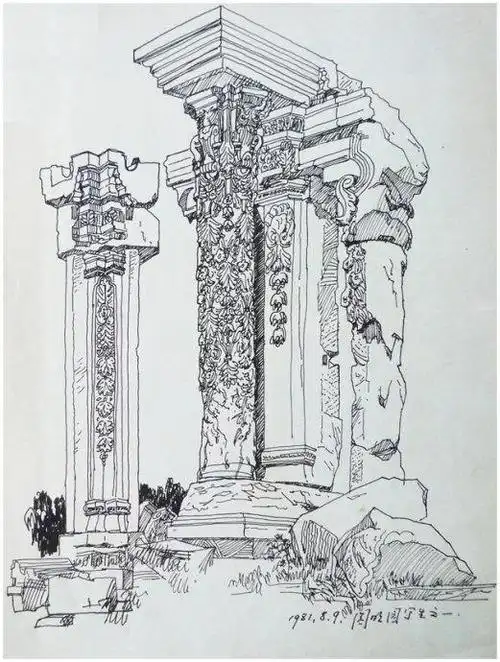 圆明园的简笔画 圆明园的简笔画超简单