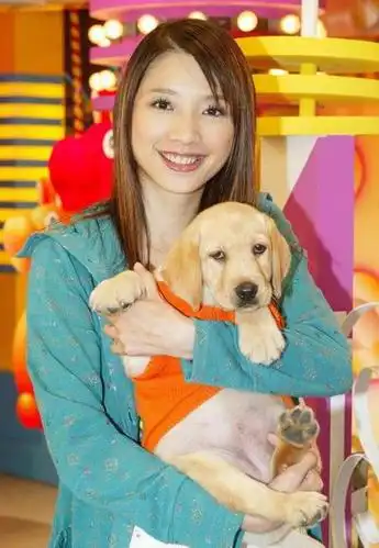 图文:台湾女艺人许玮伦生前倩影-怀抱狗狗