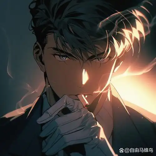 动漫头像『西装暴徒』帅到炸裂,质感拉满