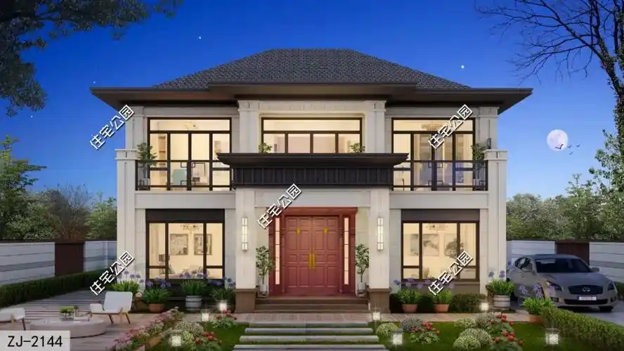 13×11米新中式二层别墅,6室2厅带堂屋,这样的农村生活真的很舒坦