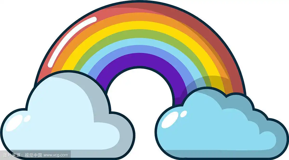 彩虹图标卡通风格
