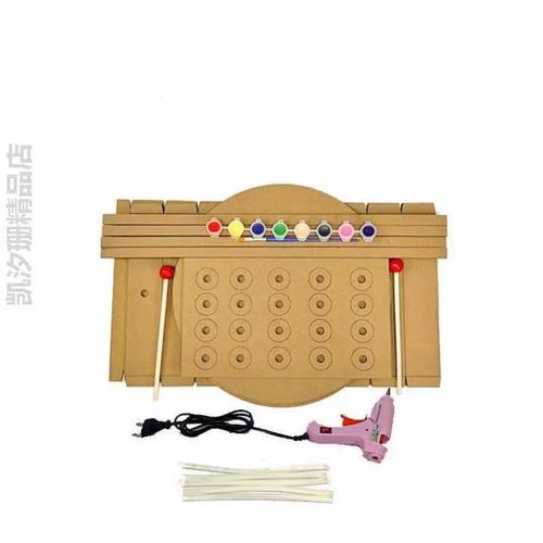 自制纸板小鼓材幼儿园diy手工?乐器废物利用半成品制作环保 打击