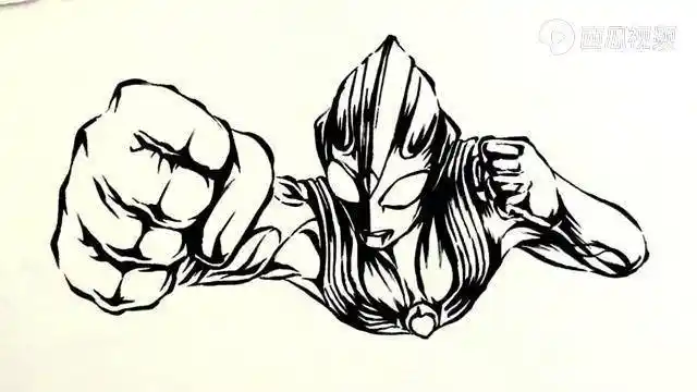 手绘迪迦奥特曼登场马克笔涂色示范快学了画一个漂亮的迪迦吧