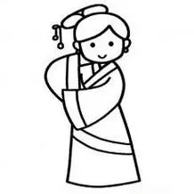 简笔画古代美女头像
