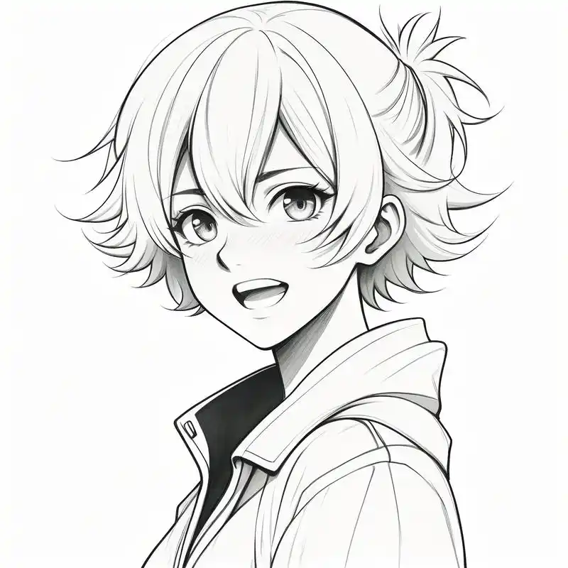 黑白素描动漫头像0505 黑白素描动漫头像,真的超级爱这种风格