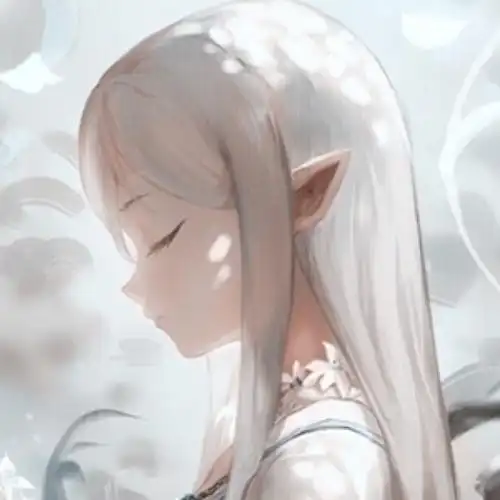 by南三咲动漫女生头像白色系精灵