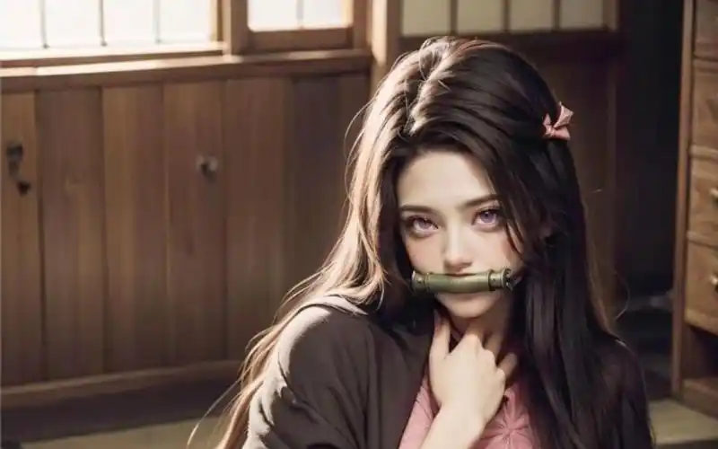 ai绘画,鬼灭之刃祢豆子