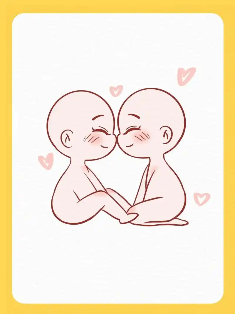 6款q版双人动态 可可爱爱的q版人物动态,临摹或练习都93～ #q版人物