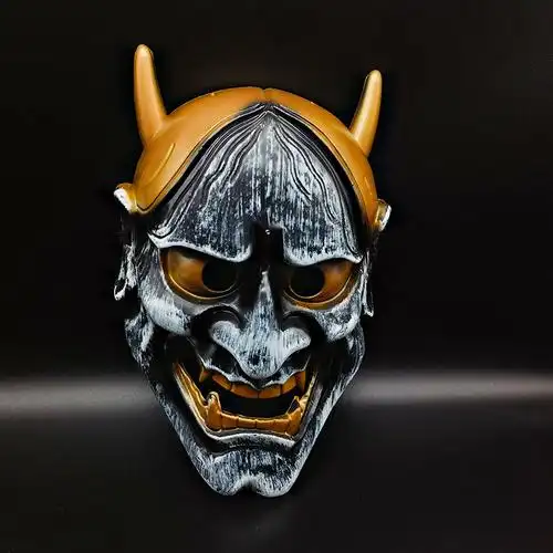 般若面具百鬼夜行般若面具全脸cos成人男日本鬼武士鬼脸日式面具派对