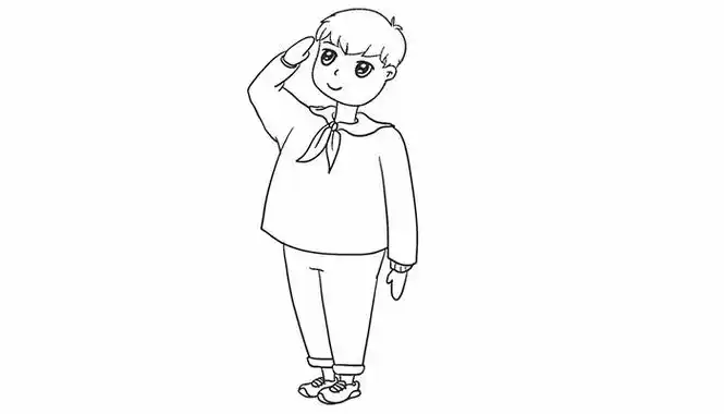 敬礼的男同学简笔画敬礼的男同学简笔画怎么画