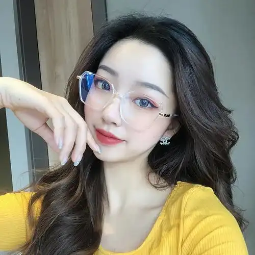 眼镜素颜黑框大框大脸女胖脸大圆脸适合网上定制成品光学镜