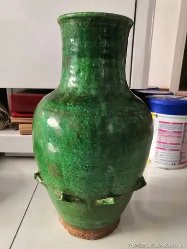 辽三彩(单色釉大瓶)