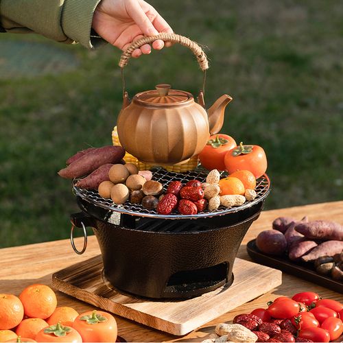 网红烧烤炉烧烤架户外围炉煮茶室内家用烤茶套装架子木炭商用炉具