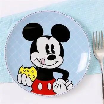 陶瓷牛排盘西餐盘子菜盘家用创意可爱kt猫咪碟子儿童卡通餐具套装