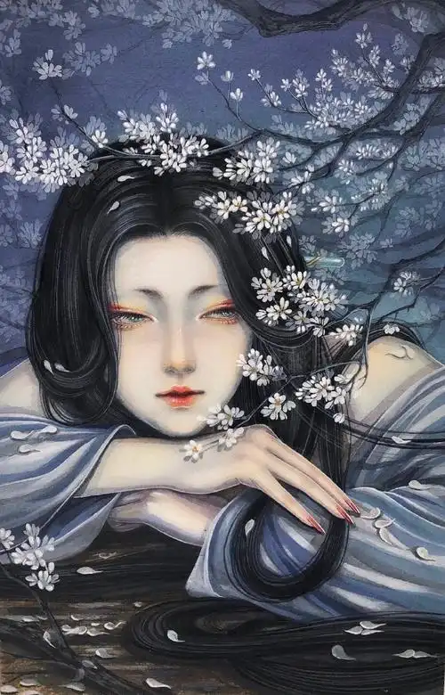 古风##古风插画##水彩手绘##手绘插画##古风壁纸##古风唯美