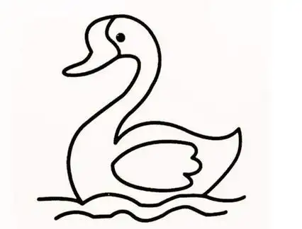 鹅简笔画图片大全可爱 中级简笔画教程-第1张