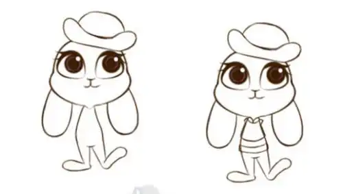 q版人物简笔画手绘小动物