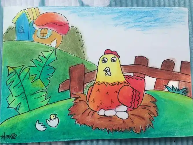 肥城市高级技工学校 16高职幼师三班简笔画—刘丽霞