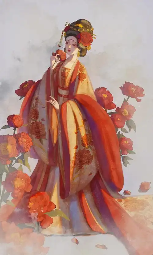 七张后宫美人系列古风插画你最喜欢哪位娘娘画师鬼花花儿