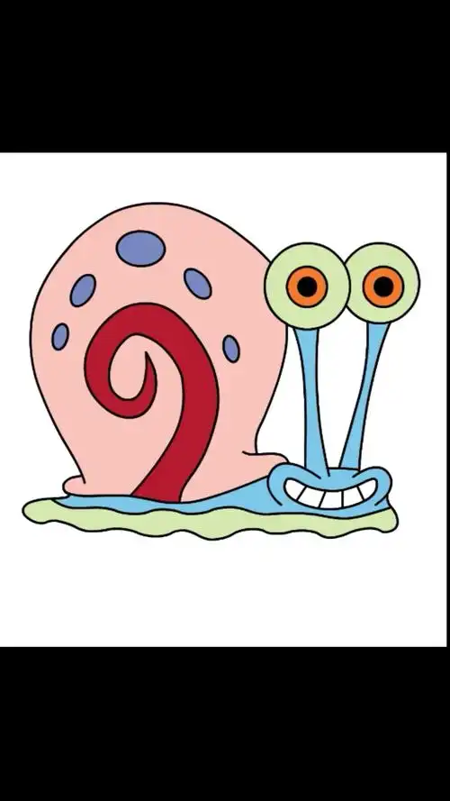 海绵宝宝#怎样画小蜗蜗牛绘画海绵宝宝简笔画宝宝学画画少儿美术教程