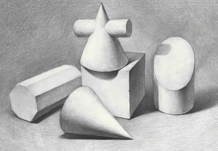 几何体组合素描